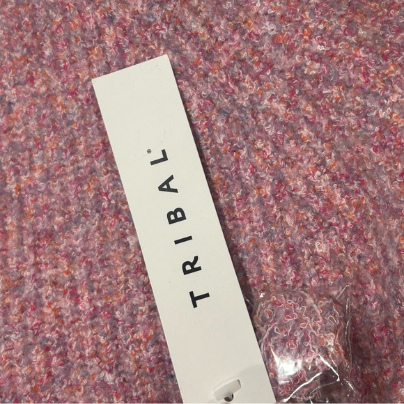 Pink Turtleneck Sweater With Sleeve Embroidery - Picture 2 of 7